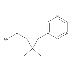 rac-[(1R,3R)-2,2-dimethyl-3-(pyrimidin-5-yl)cyclopropyl]methanamine结构式