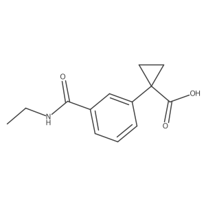 1-[3-(Ethylcarbamoyl)phenyl]cyclopropane-1-carboxylic acid结构式