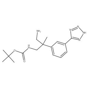 tert-butyl N-{3-amino-2-methyl-2-[3-(1H-1,2,3,4-tetrazol-5-yl)phenyl]propyl}carbamate结构式
