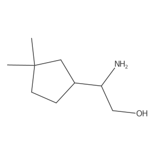 2-Amino-2-(3,3-dimethylcyclopentyl)ethan-1-ol结构式