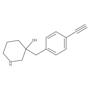 3-[(4-Ethynylphenyl)methyl]piperidin-3-ol结构式