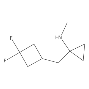1-[(3,3-difluorocyclobutyl)methyl]-N-methylcyclopropan-1-amine结构式