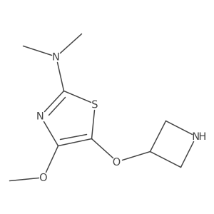 5-(azetidin-3-yloxy)-4-methoxy-N,N-dimethyl-1,3-thiazol-2-amine结构式