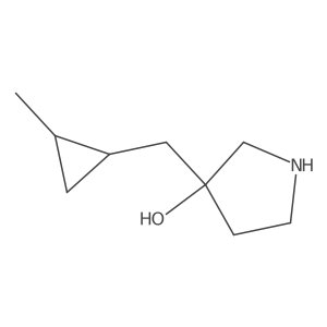 3-[(2-Methylcyclopropyl)methyl]pyrrolidin-3-ol Structure