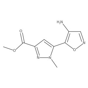 methyl 5-(4-amino-1,2-oxazol-5-yl)-1-methyl-1H-pyrazole-3-carboxylate Structure