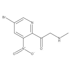 1-(5-Bromo-3-nitropyridin-2-yl)-2-(methylamino)ethan-1-one结构式
