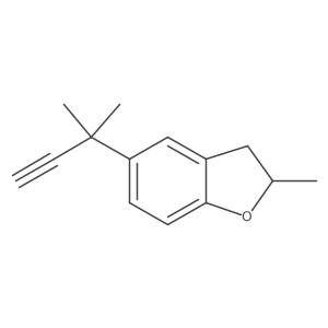 2-Methyl-5-(2-methylbut-3-yn-2-yl)-2,3-dihydro-1-benzofuran Structure