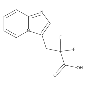 2,2-Difluoro-3-{imidazo[1,2-a]pyridin-3-yl}propanoic acid结构式