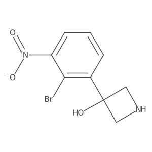 3-(2-Bromo-3-nitrophenyl)azetidin-3-ol Structure