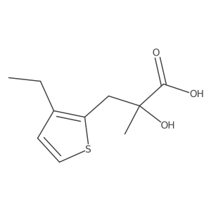 3-(3-Ethylthiophen-2-yl)-2-hydroxy-2-methylpropanoic acid Structure
