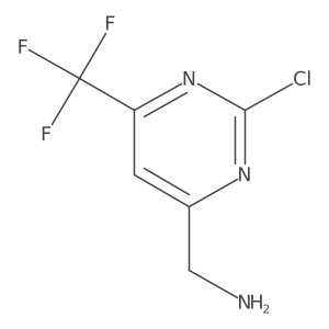 [2-Chloro-6-(trifluoromethyl)pyrimidin-4-yl]methanamine Structure