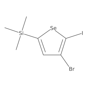 (4-Bromo-5-iodoselenophen-2-yl)trimethylsilane Structure