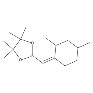 (Z)-2-((2,4-Dimethylcyclohexylidene)methyl)-4,4,5,5-tetramethyl-1,3,2-dioxaborolane结构式