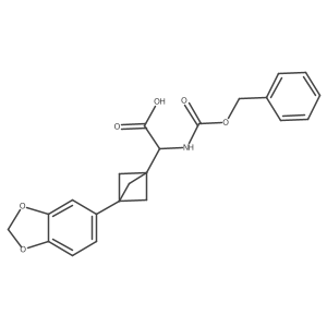 2-[3-(1,3-Benzodioxol-5-yl)-1-bicyclo[1.1.1]pentanyl]-2-(phenylmethoxycarbonylamino)acetic acid Structure