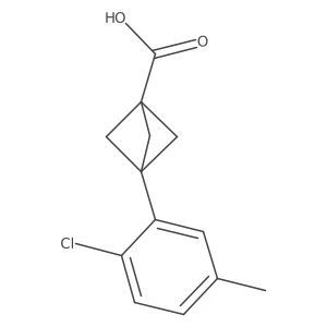 3-(2-Chloro-5-methylphenyl)bicyclo[1.1.1]pentane-1-carboxylic acid Structure