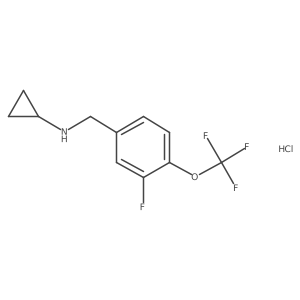 Cyclopropyl-(3-fluoro-4-trifluoromethoxy-benzyl)-amine hydrochloride结构式