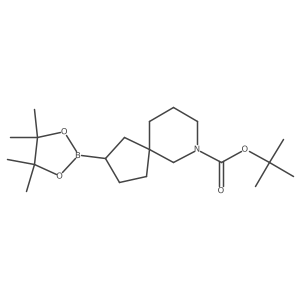 Tert-butyl 2-(4,4,5,5-tetramethyl-1,3,2-dioxaborolan-2-YL)-7-azaspiro[4.5]decane-7-carboxylate结构式