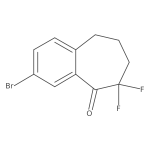3-Bromo-6,6-difluoro-8,9-dihydro-7H-benzo[7]annulen-5-one Structure
