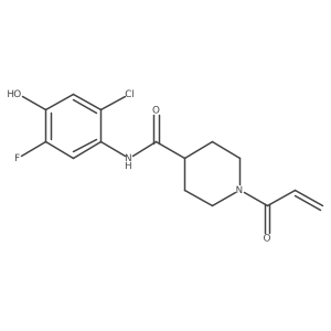 N-(2-Chloro-5-fluoro-4-hydroxyphenyl)-1-prop-2-enoylpiperidine-4-carboxamide结构式