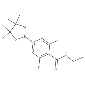 N-ethyl-2,6-difluoro-4-(4,4,5,5-tetramethyl-1,3,2-dioxaborolan-2-yl)benzamide结构式