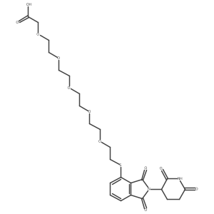 2-[2-[2-[2-[2-[2-[2-(2,6-Dioxo-3-piperidyl)-1,3-dioxo-isoindolin-4-yl]sulfanylethoxy]ethoxy]ethoxy]ethoxy]ethoxy]acetic acid Structure