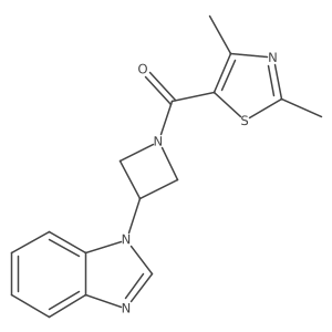 1-[1-(2,4-dimethyl-1,3-thiazole-5-carbonyl)azetidin-3-yl]-1H-1,3-benzodiazole结构式