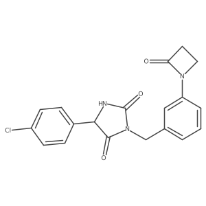 5-(4-Chlorophenyl)-3-{[3-(2-oxoazetidin-1-yl)phenyl]methyl}imidazolidine-2,4-dione结构式