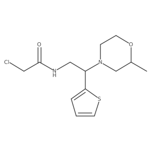 2-Chloro-N-[2-(2-methylmorpholin-4-yl)-2-thiophen-2-ylethyl]acetamide Structure