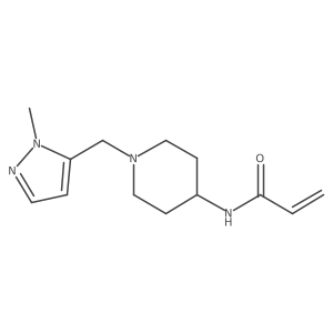 N-[1-[(2-Methylpyrazol-3-yl)methyl]piperidin-4-yl]prop-2-enamide结构式