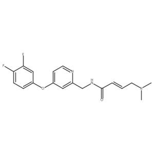 (2E)-N-{[4-(3,4-difluorophenoxy)pyridin-2-yl]methyl}-4-(dimethylamino)but-2-enamide结构式