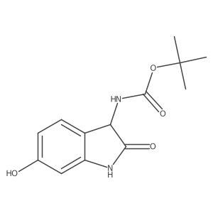 tert-butyl N-(6-hydroxy-2-oxo-2,3-dihydro-1H-indol-3-yl)carbamate结构式