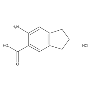 6-Amino-2,3-dihydro-1H-indene-5-carboxylic acid;hydrochloride结构式