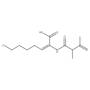 (E)-7-chloro-2-(2,3-dimethylbut-3-enoylamino)hept-2-enoic acid Structure