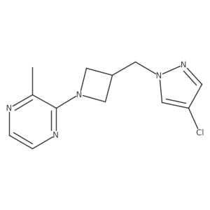 2-{3-[(4-chloro-1H-pyrazol-1-yl)methyl]azetidin-1-yl}-3-methylpyrazine结构式