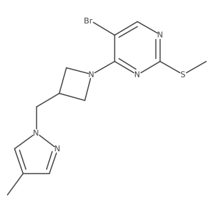 5-bromo-4-{3-[(4-methyl-1H-pyrazol-1-yl)methyl]azetidin-1-yl}-2-(methylsulfanyl)pyrimidine Structure