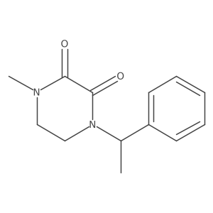 1-Methyl-4-(1-phenylethyl)piperazine-2,3-dione结构式