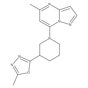 3-(5-Methyl-1,3,4-oxadiazol-2-yl)-1-{5-methylpyrazolo[1,5-a]pyrimidin-7-yl}piperidine结构式