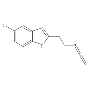5-chloro-2-(2-isocyanatoethyl)-1H-indole结构式