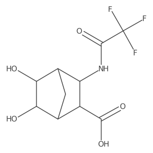 rac-(1R,2S,3R,4S,5S,6R)-5,6-dihydroxy-3-(2,2,2-trifluoroacetamido)bicyclo[2.2.1]heptane-2-carboxylic acid结构式