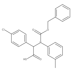 2-{[(Benzyloxy)carbonyl](3-methylphenyl)amino}-2-(4-chlorophenyl)acetic acid结构式