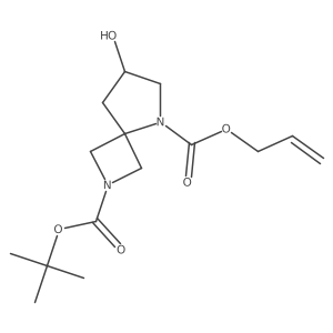 2-Tert-butyl 5-prop-2-en-1-yl 7-hydroxy-2,5-diazaspiro[3.4]octane-2,5-dicarboxylate结构式