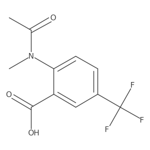 2-(N-methylacetamido)-5-(trifluoromethyl)benzoic acid结构式