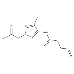 2-(3-methyl-4-{[(prop-2-en-1-yloxy)carbonyl]amino}-1H-pyrazol-1-yl)acetic acid Structure