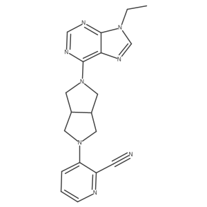 3-[5-(9-ethyl-9H-purin-6-yl)-octahydropyrrolo[3,4-c]pyrrol-2-yl]pyridine-2-carbonitrile Structure