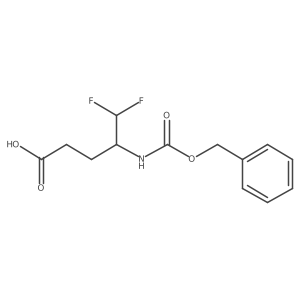 (4R)-4-{[(benzyloxy)carbonyl]amino}-5,5-difluoropentanoic acid Structure