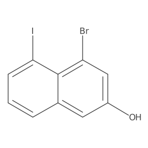 4-Bromo-5-iodo-2-naphthalenol Structure
