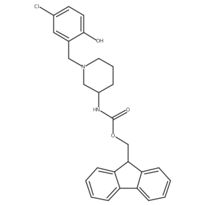 (9H-fluoren-9-yl)methyl N-{1-[(5-chloro-2-hydroxyphenyl)methyl]piperidin-3-yl}carbamate结构式