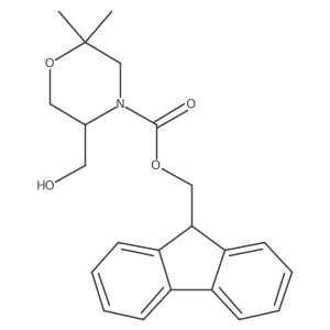(9H-fluoren-9-yl)methyl 5-(hydroxymethyl)-2,2-dimethylmorpholine-4-carboxylate结构式