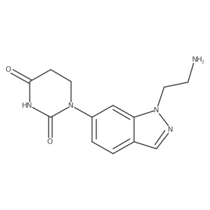 1-[1-(2-aminoethyl)-1H-indazol-6-yl]-1,3-diazinane-2,4-dione Structure