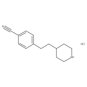 4-(2-(Piperidin-4-yl)ethyl)benzonitrile hydrochloride结构式